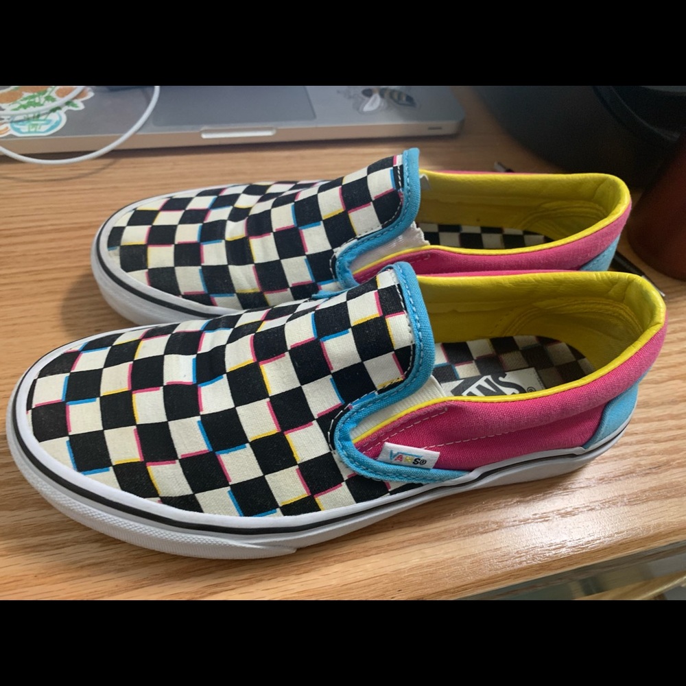 Checkered Vans Colorful